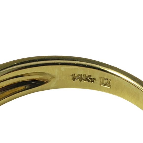 14K Gold Lab Created Ruby & Diamond Ring Size 7.25 Lab Certified  #16168 - Picture 7 of 10